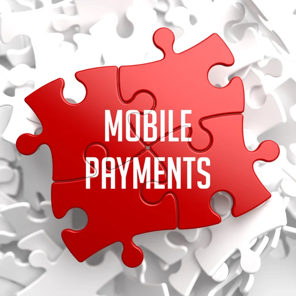 Mobile Payments on Red Puzzle. — Stock Photo, Image