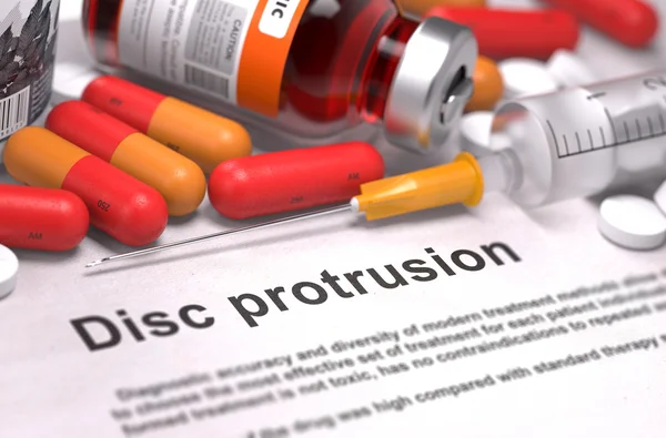 Disc Protrusion Diagnosis. Medical Concept. — Stock Image Disc Protrusion Diagnosis. Medical Concept. Royalty Free Stock Photos
