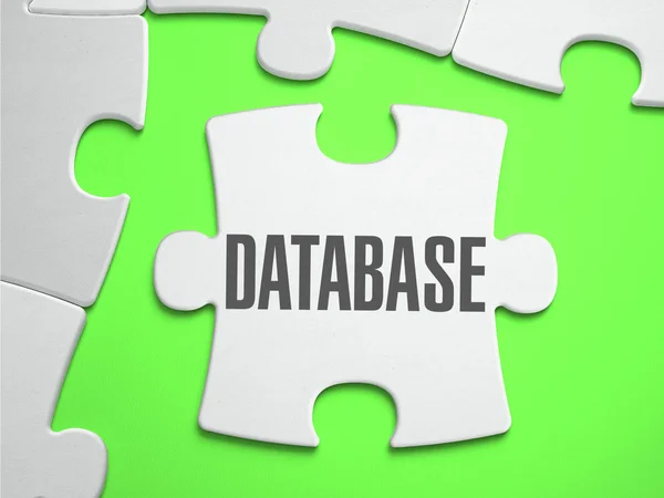 Database - puzzel met ontbrekende stukjes. — Stockfoto