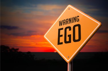 EGO on Warning Road Sign. clipart