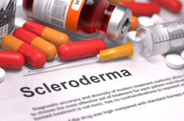 Diagnosis - Scleroderma. Medical Concept. clipart