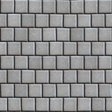 Beton kaldırım gri küçük kare olarak koydu.