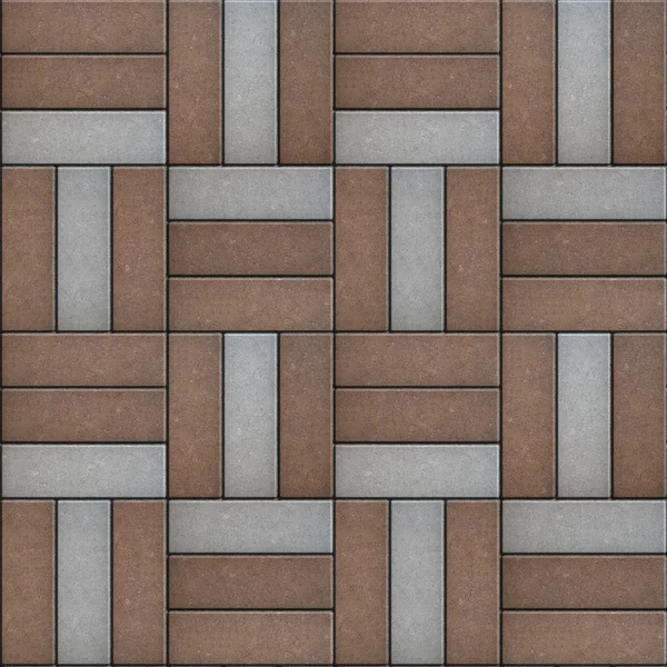 Rectángulo marrón y gris colocado en forma de tejido . — Foto de Stock