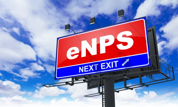 ENPS - Red Billboard no fundo do céu . — Fotografia de Stock