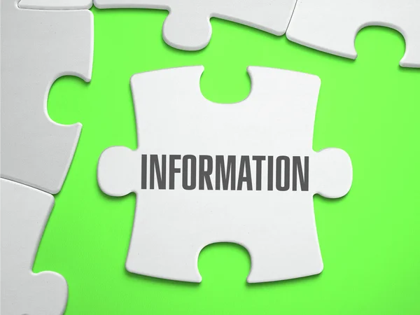 Information - Jigsaw Puzzle with Missing Pieces. — Stock Photo, Image
