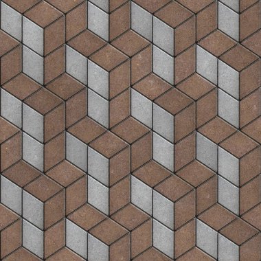 Kahverengi ve gri kaldırım desen edikula.