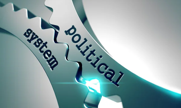 Sistema Político sobre Engrenagens Metálicas . — Fotografia de Stock