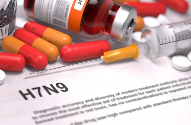 H7n9 tanı. Tıp kavramı.