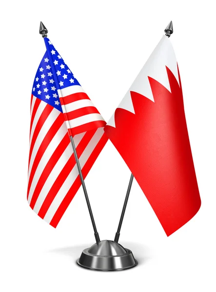 USA and Bahrain - Miniature Flags. — Stock Photo, Image
