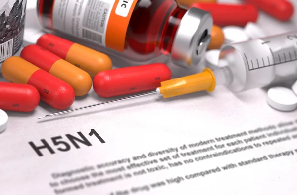 Diagnóstico H5N1. Conceito Médico . — Fotografia de Stock
