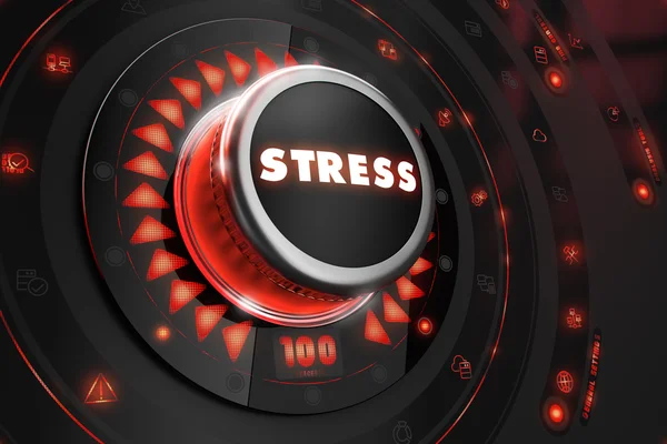 Stress Controller on Black Console. — Stock Photo, Image