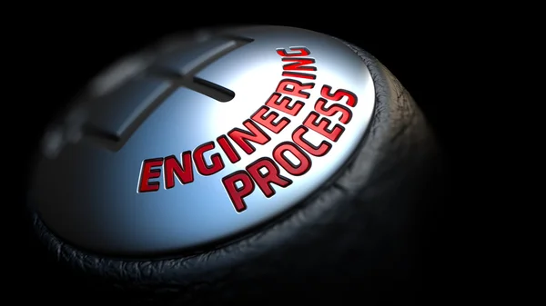 Gear Stick with Red Text Engineering Process. — Stock Photo, Image