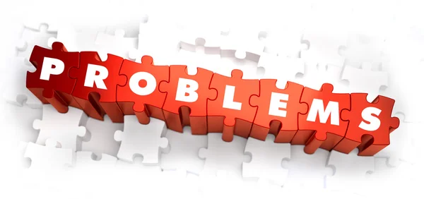 Problems - Text on Red Puzzles. — Stock Photo, Image