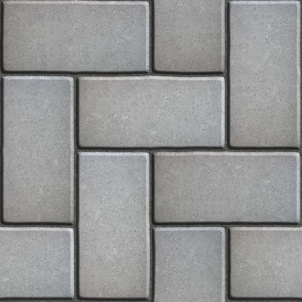 Gray Paving of Sidewalk Slabs Rectangles. — Stock Photo, Image