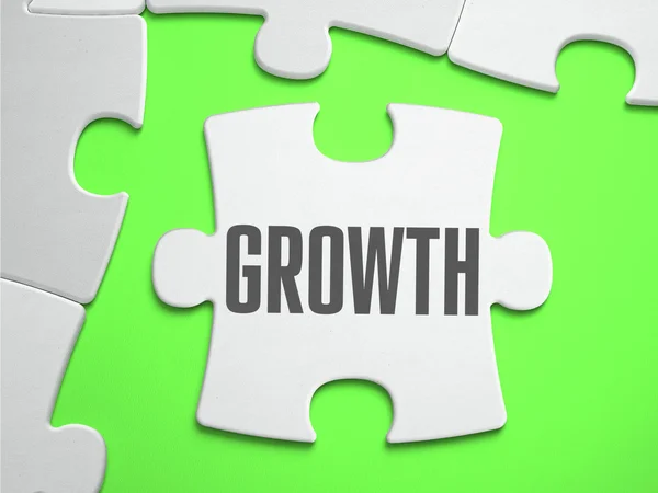 Growth - Jigsaw Puzzle with Missing Pieces. — Stock Photo, Image