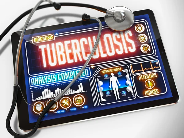 Tuberkulose auf dem Tablet-Bildschirm. — Stockfoto