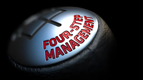 Four-Step Management on Cars Shift Knob. — Stock Photo, Image