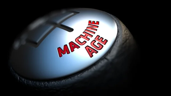 Machine Age on Cars Shift Knob. — Stock Photo, Image