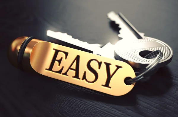 Easy Concept. Keys with Golden Keyring. — Stock Photo, Image