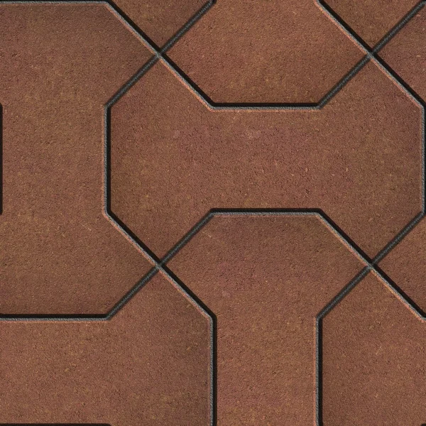 Mönster bestående av polygoner Red-Brown. — Stockfoto