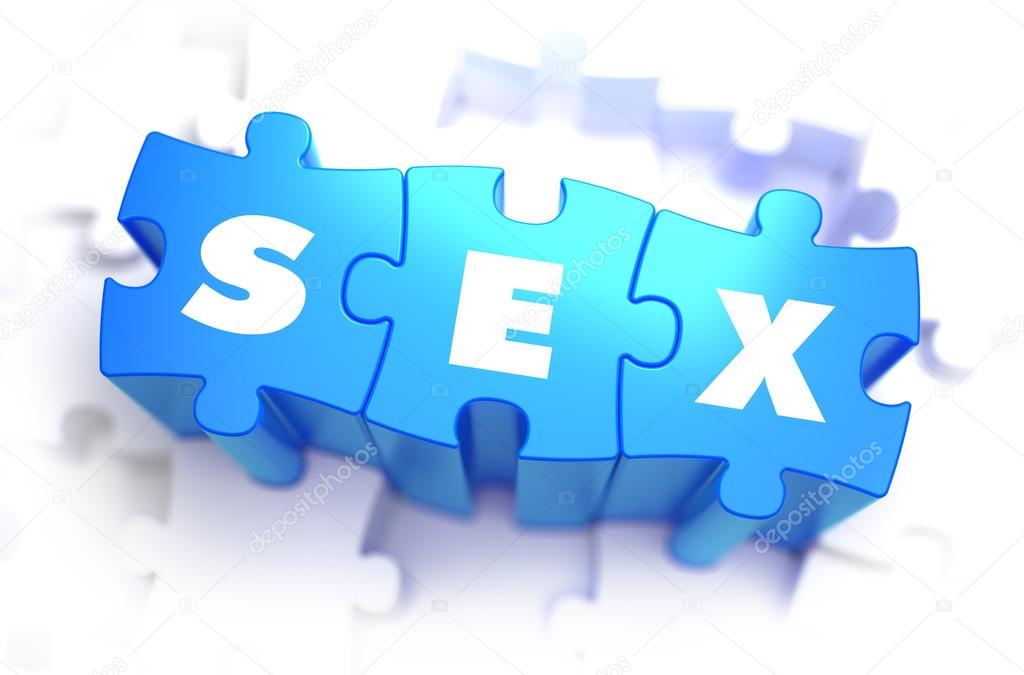 Sex - White Word on Blue Puzzles.