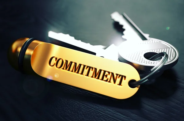 Keys with Word Commitment on Golden Label. — Stock Photo, Image