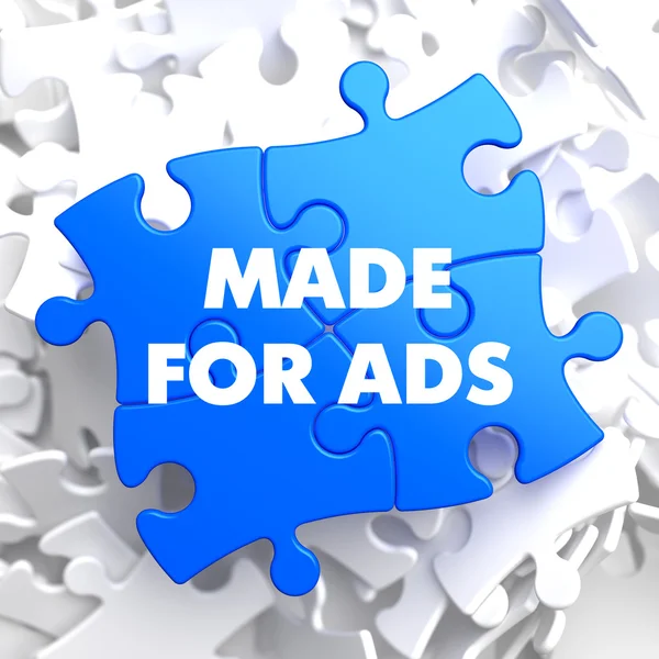 Made for Ads on Blue Puzzle. — Stock Photo, Image
