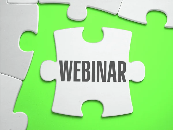 Webinar - Jigsaw Puzzle with Missing Pieces. — Zdjęcie stockowe