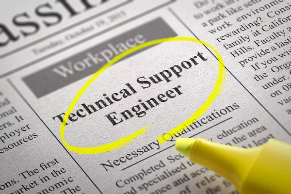 Technical Support Engineer Vacancy in Newspaper. — 图库照片