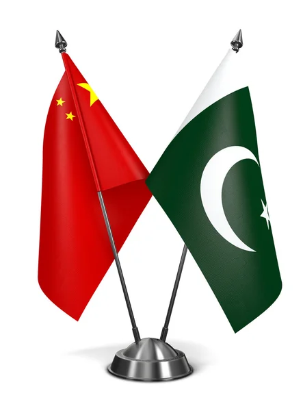 China and Pakistan - Miniature Flags. — Stock Photo, Image