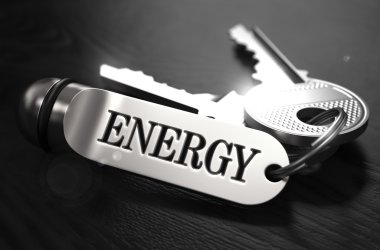 Energy Concept. Keys with Keyring.