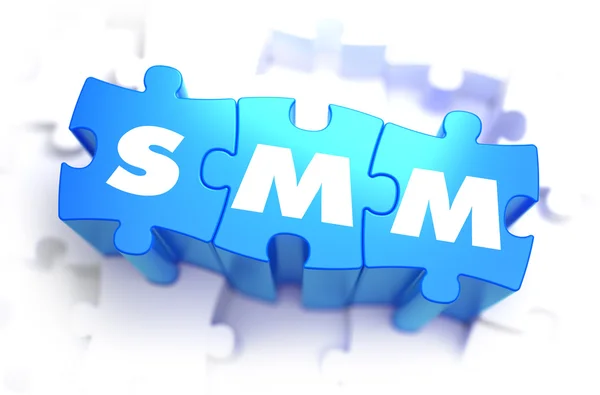 Smm - Text über blaue Rätsel. — Stockfoto