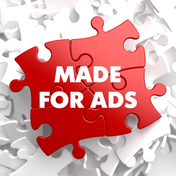 Made for Ads on Red Puzzle. — Stock Photo, Image