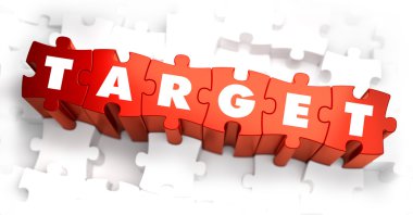Target - White Word on Red Puzzles.