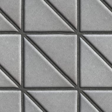 Gray Paving Slabs in the Form Square of a Triangle, Laid Diagonal.