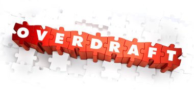 Overdraft - White Word on Red Puzzles.