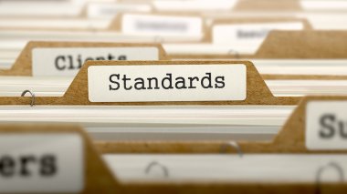 Standards Concept with Word on Folder. clipart