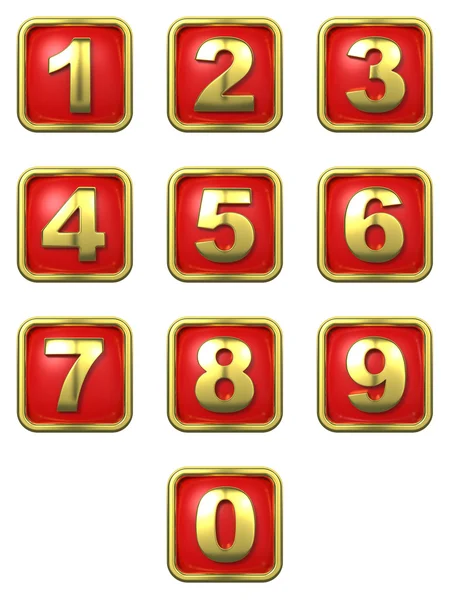 Gold Numbers in Frame. — Stock Photo, Image