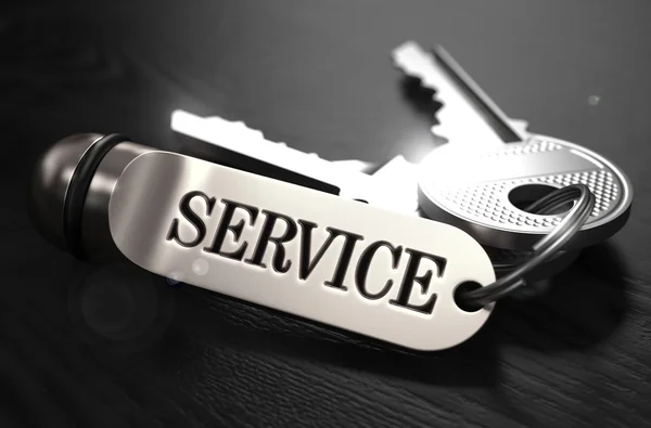 Service Concept. Keys with Keyring. — Stok fotoğraf