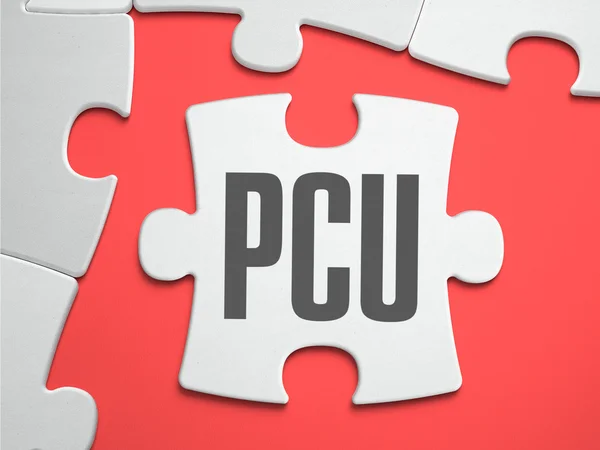 PCU - Puzzle en el lugar de las piezas que faltan . — Foto de Stock