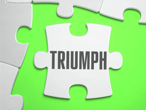 Triumph - Jigsaw Puzzle with Missing Pieces. — Stock Photo, Image