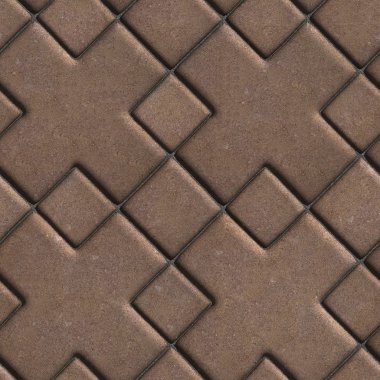 Brown Paving  Slabs with a Cross in the Center.