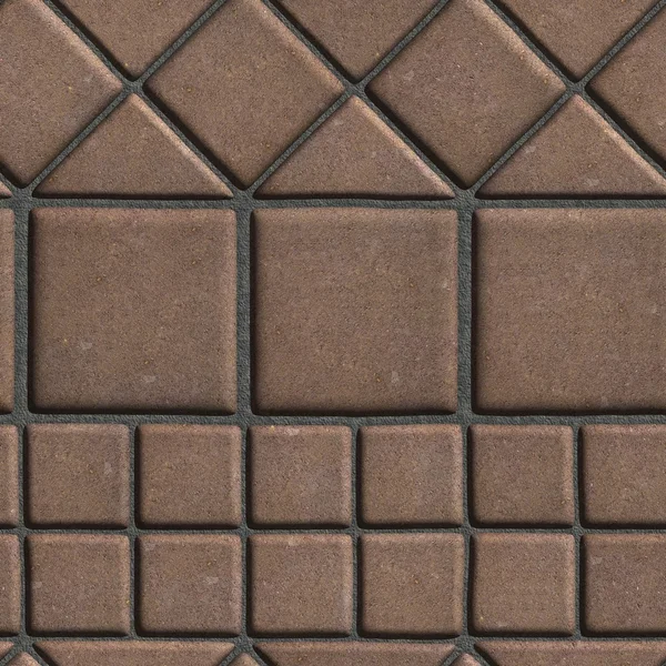 Losas de pavimentación marrón de las figuras Diferente forma geométrica . — Foto de Stock