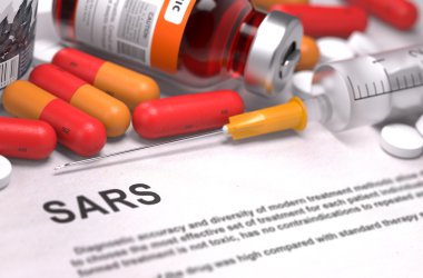 SARS Diagnosis. Medical Concept.