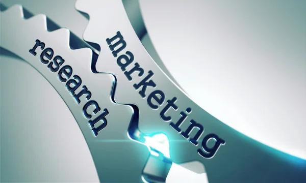 Marketing Research on the Cogwheels. — Stockfoto