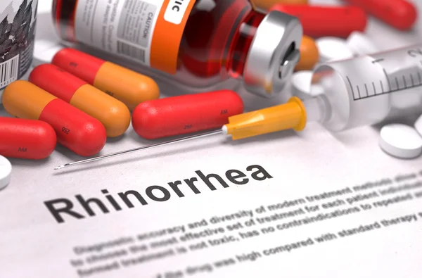 Diagnóza rhinorrhea. Lékařský koncept. — Stock fotografie