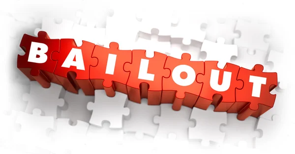 Bailout - White Word on Red Puzzles. — Stock Photo, Image