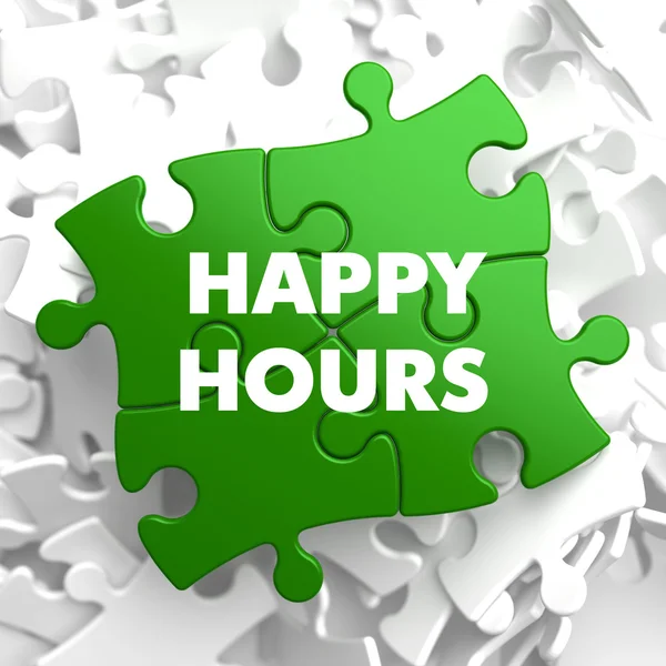 Happy Hours on Green Puzzle. — 스톡 사진