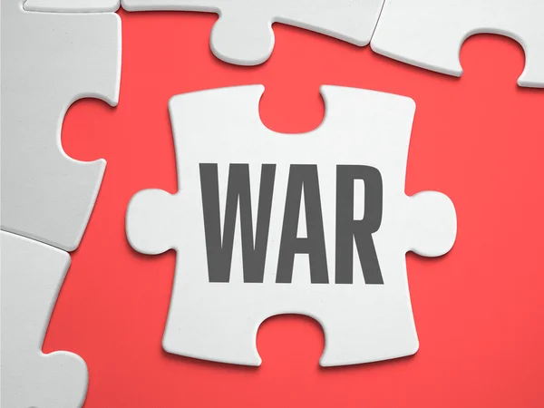 WAR - Puzzle on the Place of Missing Pieces. — 图库照片