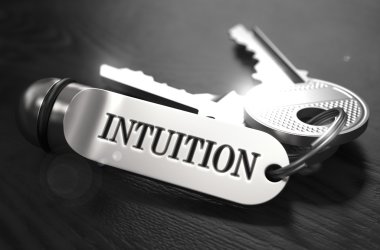 Intuition Concept. Keys with Keyring.